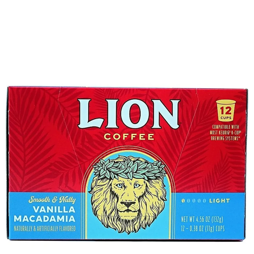 Lion Coffee Single Serve Pods, Vanilla Macadamia, Pack Of 12 Pods