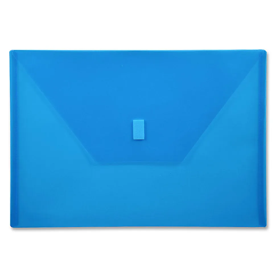 Lion VELCRO®-Closure Poly Envelope, 13" x 9 3/8", Blue