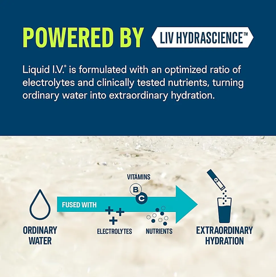 Liquid IV Hydration Multiplier+ Immune Support Drink Mix, 0.56 Fl Oz, Tangerine, Pack Of 10 Pouches