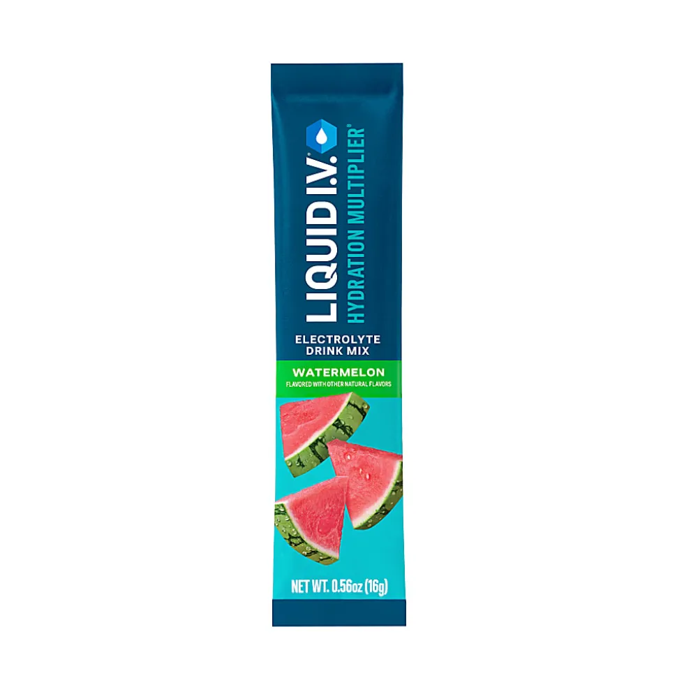 Liquid IV Hydration Multiplier Sticks, Watermelon, 4.52 Fl Oz, Pack Of 10 Sticks