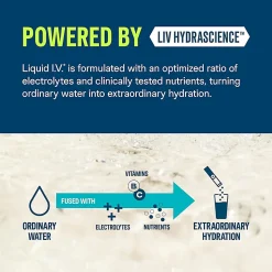 Liquid IV Lemon Lime Hydration Multiplier, 0.56 Fl Oz, Pack Of 10 Pouches