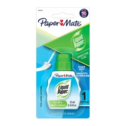 Liquid Paper Smooth Coverage Correction Fluid, Fast Dry, 22 mL Bottle