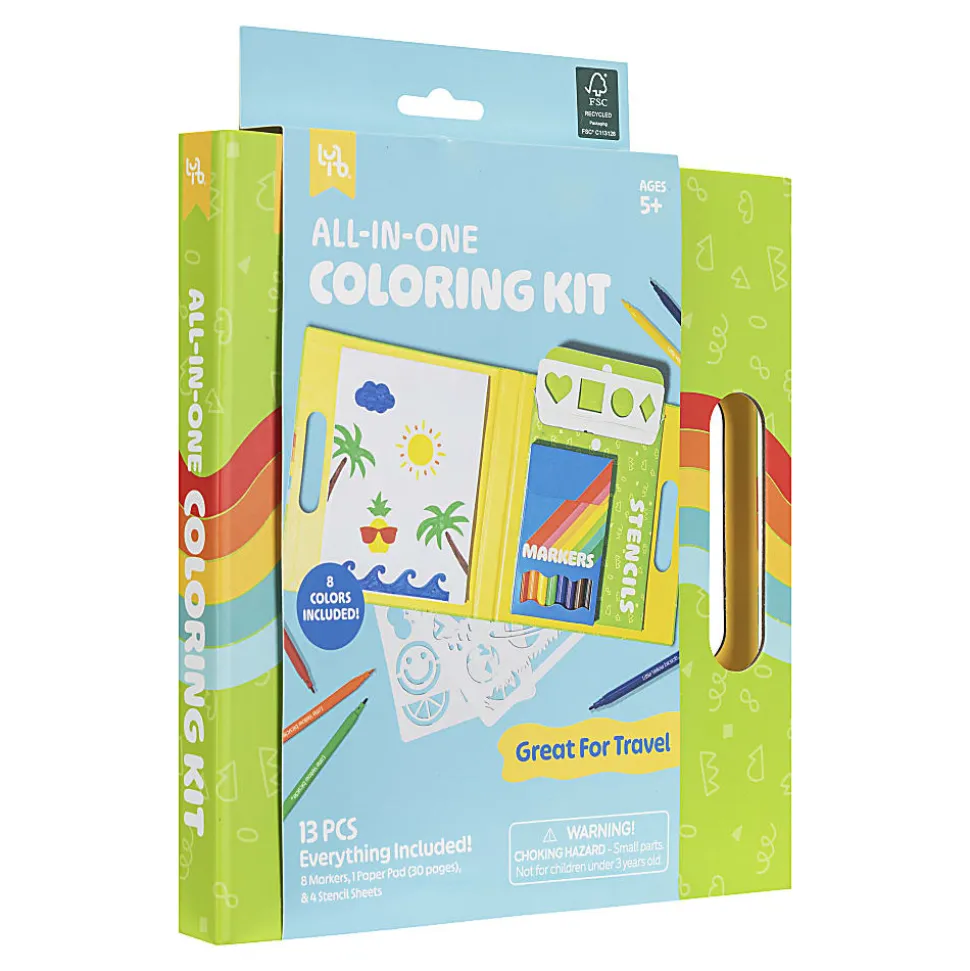 Little Yellow Bicycle All-in-One Coloring Kit! Packed with everything kids need - 44429