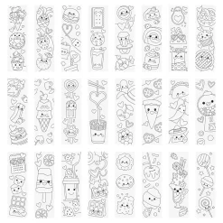 Little Yellow Bicycle® Bookmark Coloring Pad, Donut, Pad Of 24 Bookmarks