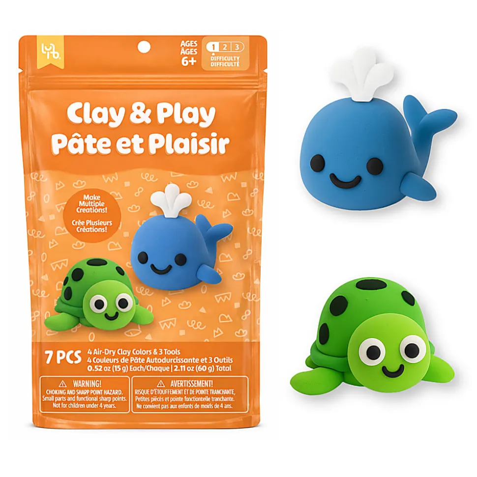 Little Yellow Bicycle Clay & Play Ocean Kit, 5-1/2" x 9", Total Qty 1