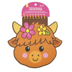 Little Yellow Bicycle® Highland Cow Shaped Notebook/Coloring Book