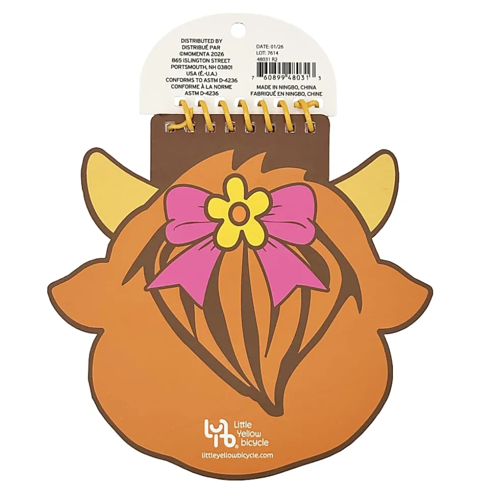 Little Yellow Bicycle® Highland Cow Shaped Notebook/Coloring Book