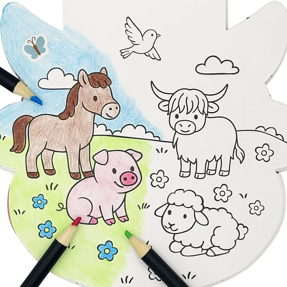 Little Yellow Bicycle® Highland Cow Shaped Notebook/Coloring Book