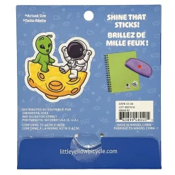 Little Yellow Bicycle Holographic Stickers, Space, Sheet Of 10 Stickers