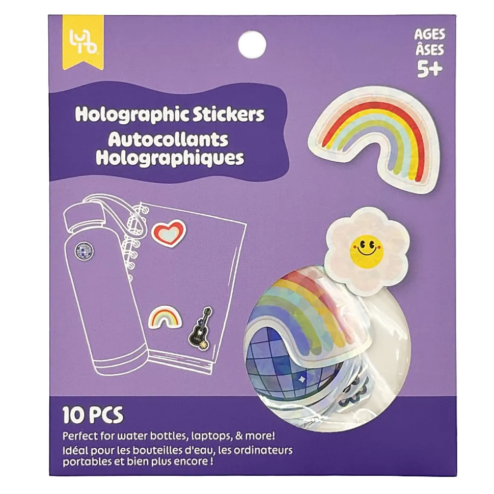 Little Yellow Bicycle® Holographic Stickers, Popstar, Sheet Of 10 Stickers