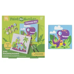 Little Yellow Bicycle® Paint-by-Number Kit, Dino, Kit Of 12 Pieces