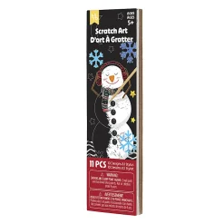 Little Yellow Bicycle Scratch Art Bookmarks, Snowman, Set Of 11 Pieces