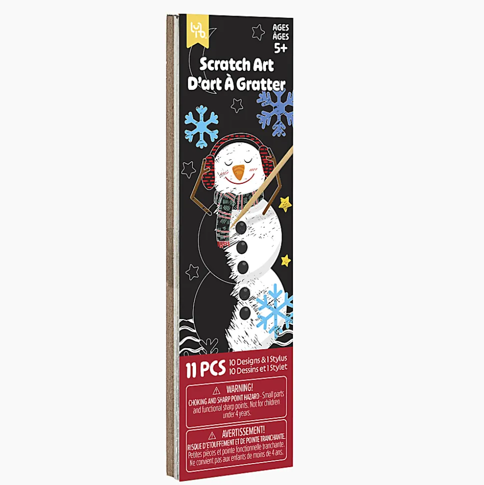 Little Yellow Bicycle Scratch Art Bookmarks, Snowman, Set Of 11 Pieces