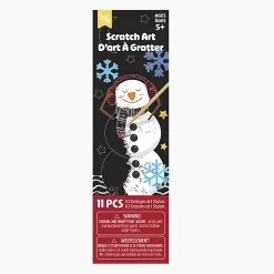 Little Yellow Bicycle Scratch Art Bookmarks, Snowman, Set Of 11 Pieces