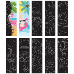 Little Yellow Bicycle® Scratch Art Bookmark Kit, Flamingo, Kit Of 11 Pieces