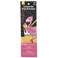 Little Yellow Bicycle® Scratch Art Bookmark Kit, Flamingo, Kit Of 11 Pieces