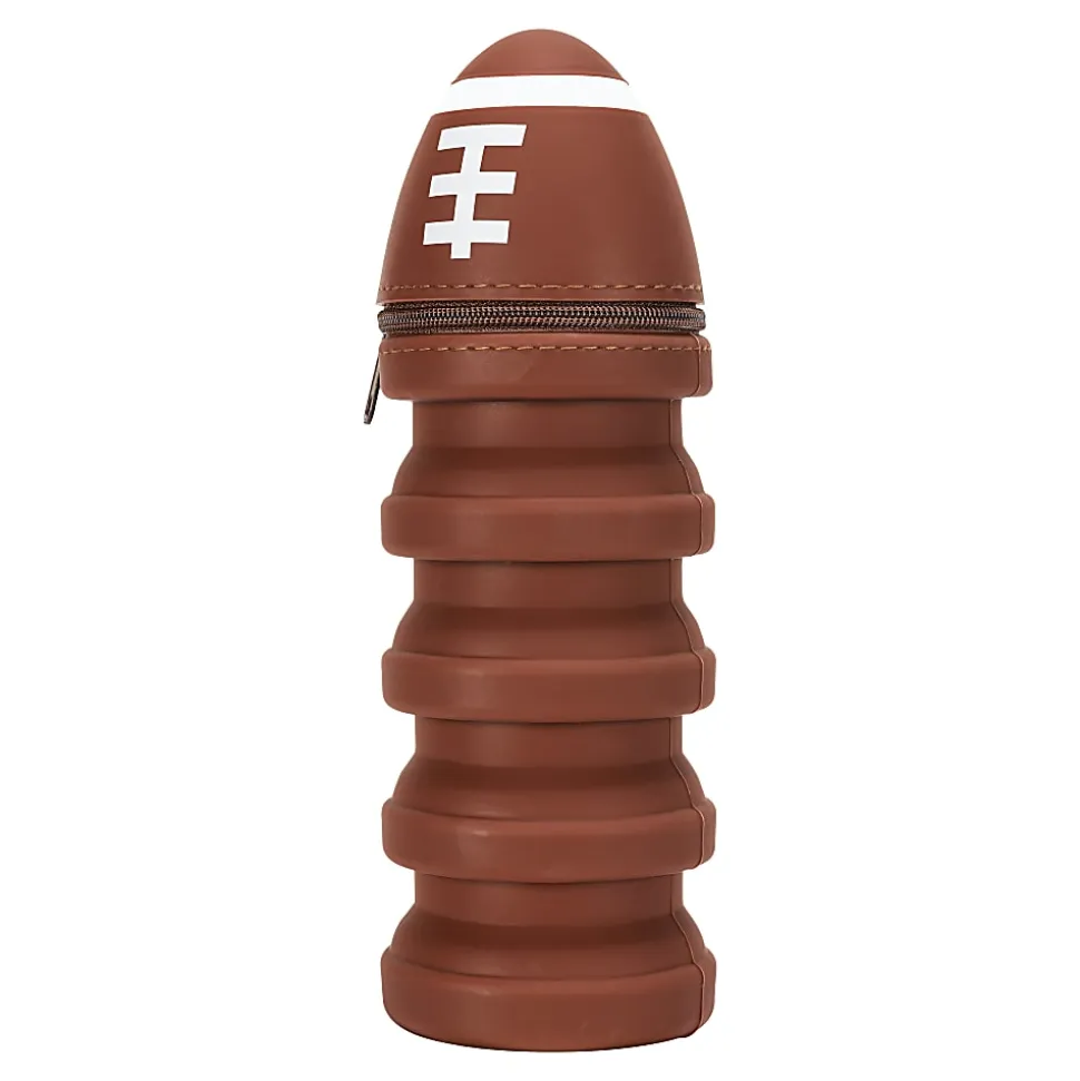Little Yellow Bicycle® Silicone Pencil Case, 2-3/4" x 7", Football