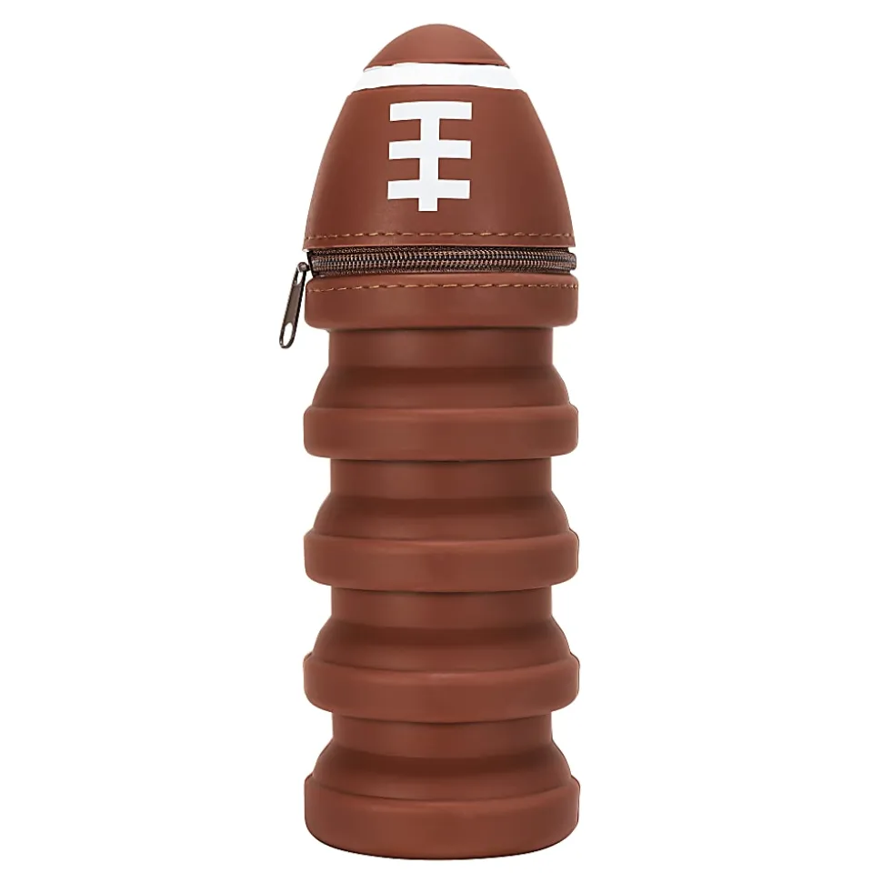 Little Yellow Bicycle® Silicone Pencil Case, 2-3/4" x 7", Football