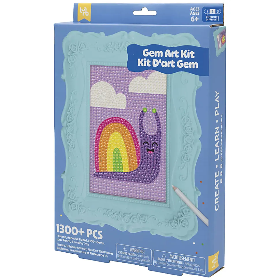 Little Yellow Bicycle Snail Framed Gem Art Kit, 10-1/4" x 7", Total Qty 1