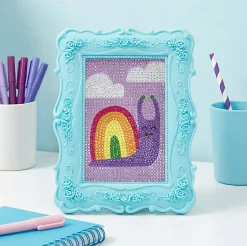 Little Yellow Bicycle Snail Framed Gem Art Kit, 10-1/4