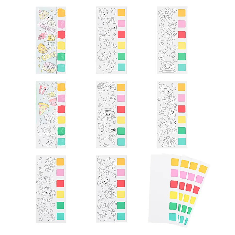 Little Yellow Bicycle® Watercolor Bookmark Kit, Fun Food
