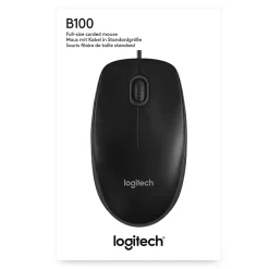 Logitech® B100 Optical USB Mouse, Black