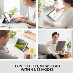 Logitech Combo Touch Keyboard/Cover Case iPad (7th Generation), iPad (9th Generation), iPad (8th Generation) Tablet - 920009608