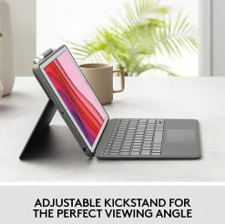 Logitech Combo Touch Keyboard/Cover Case iPad (7th Generation), iPad (9th Generation), iPad (8th Generation) Tablet - 920009608