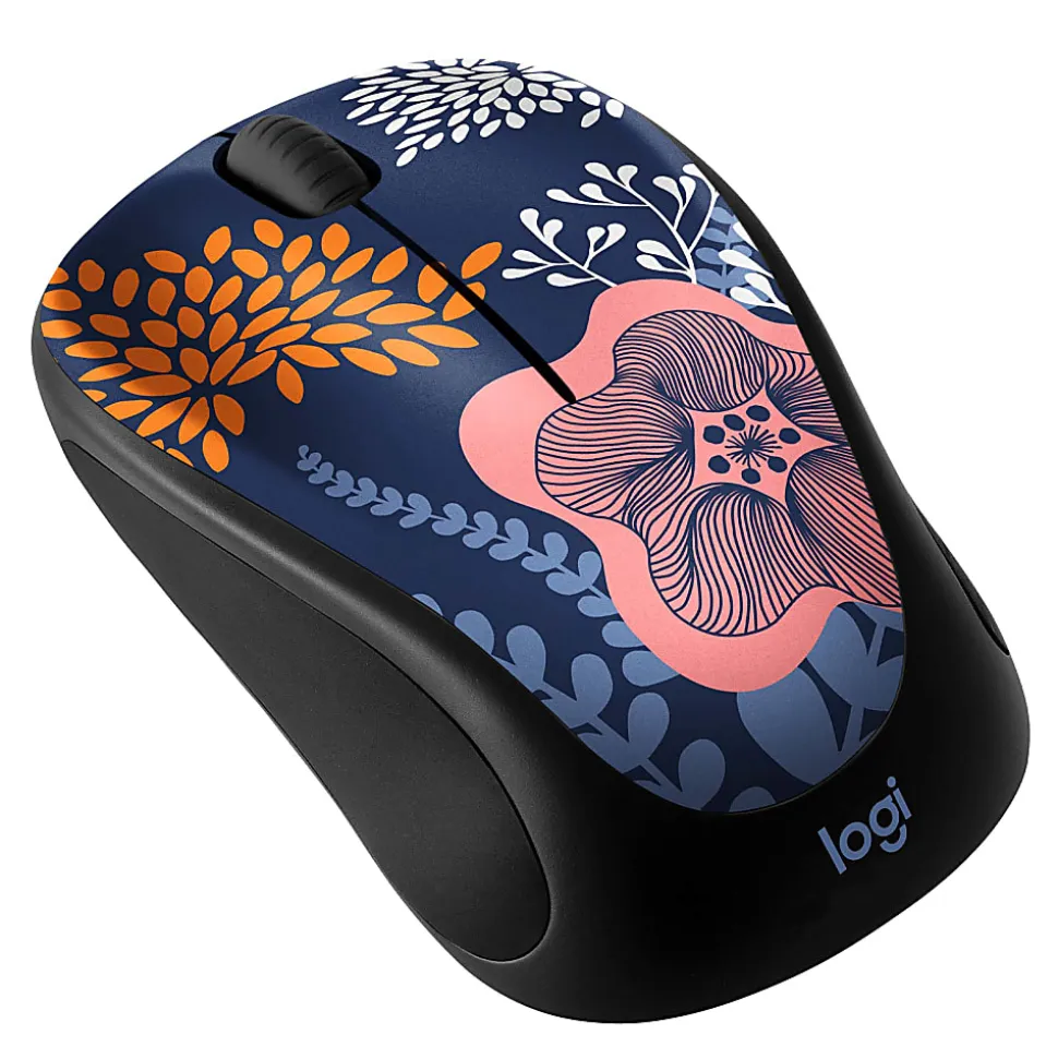 Logitech® Design Collection Limited Edition Wireless Mouse, Forest Floral