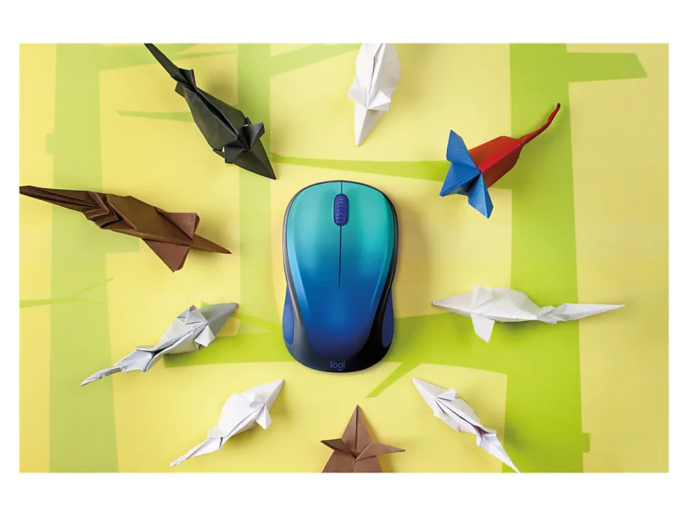 Logitech® Design Limited Edition Wireless Optical Mouse, Aurora Blue