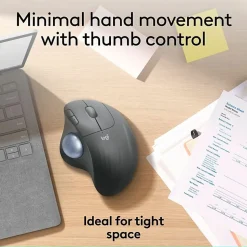 Logitech ERGO M575 Wireless Trackball Mouse for Business - Ergonomic Design, Logi Bolt, Bluetooth, Graphite - 910006197