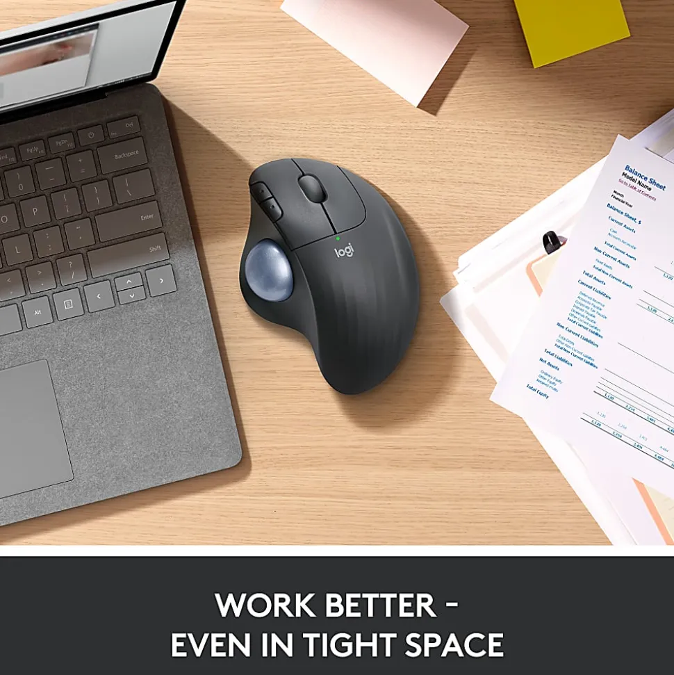 Logitech ERGO M575 Wireless Trackball Mouse, Black