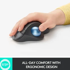 Logitech ERGO M575 Wireless Trackball Mouse, Black