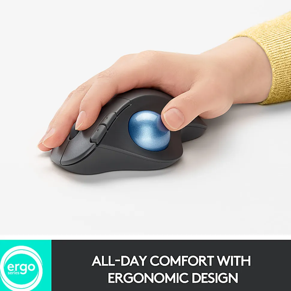 Logitech ERGO M575 Wireless Trackball Mouse, Black