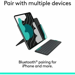 Logitech Flip Folio, Keyboard Case for iPad Pro 13-inch (M4) & iPad Air 13-inch (M2 & M3) (2024, 2025), Graphite, 920013367