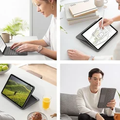 Logitech® Folio Touch Keyboard/Cover Case For Apple® iPad Air (4th Gen), iPad Air (5th Generation) Tablet, Oxford Gray