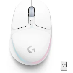 Logitech G705 Gaming Mouse - Wireless - Bluetooth/Radio Frequency - Rechargeable - White Mist - USB - 910006365