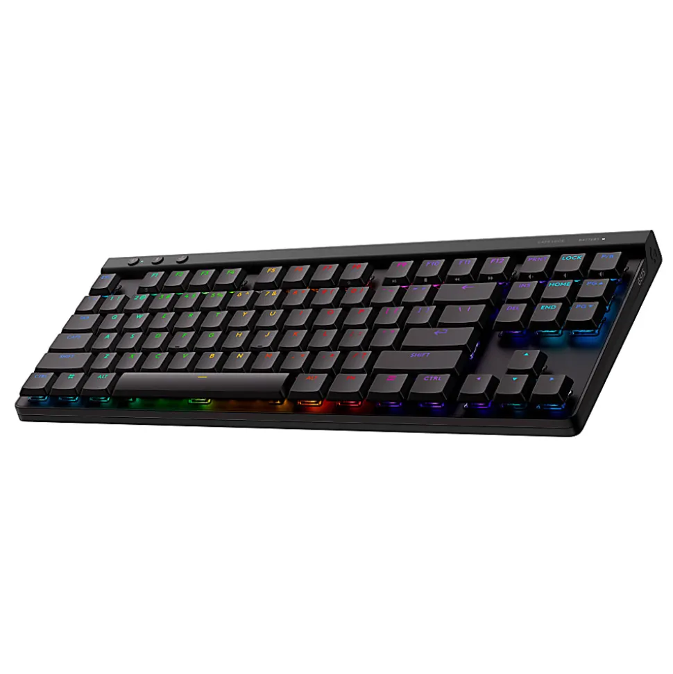 Logitech G515 LIGHTSPEED TKL Low Profile Wireless Gaming Keyboard, LIGHTSYNC RGB, PBT Keycaps, Tactile (Brown) Mechanical Switches - 920012423