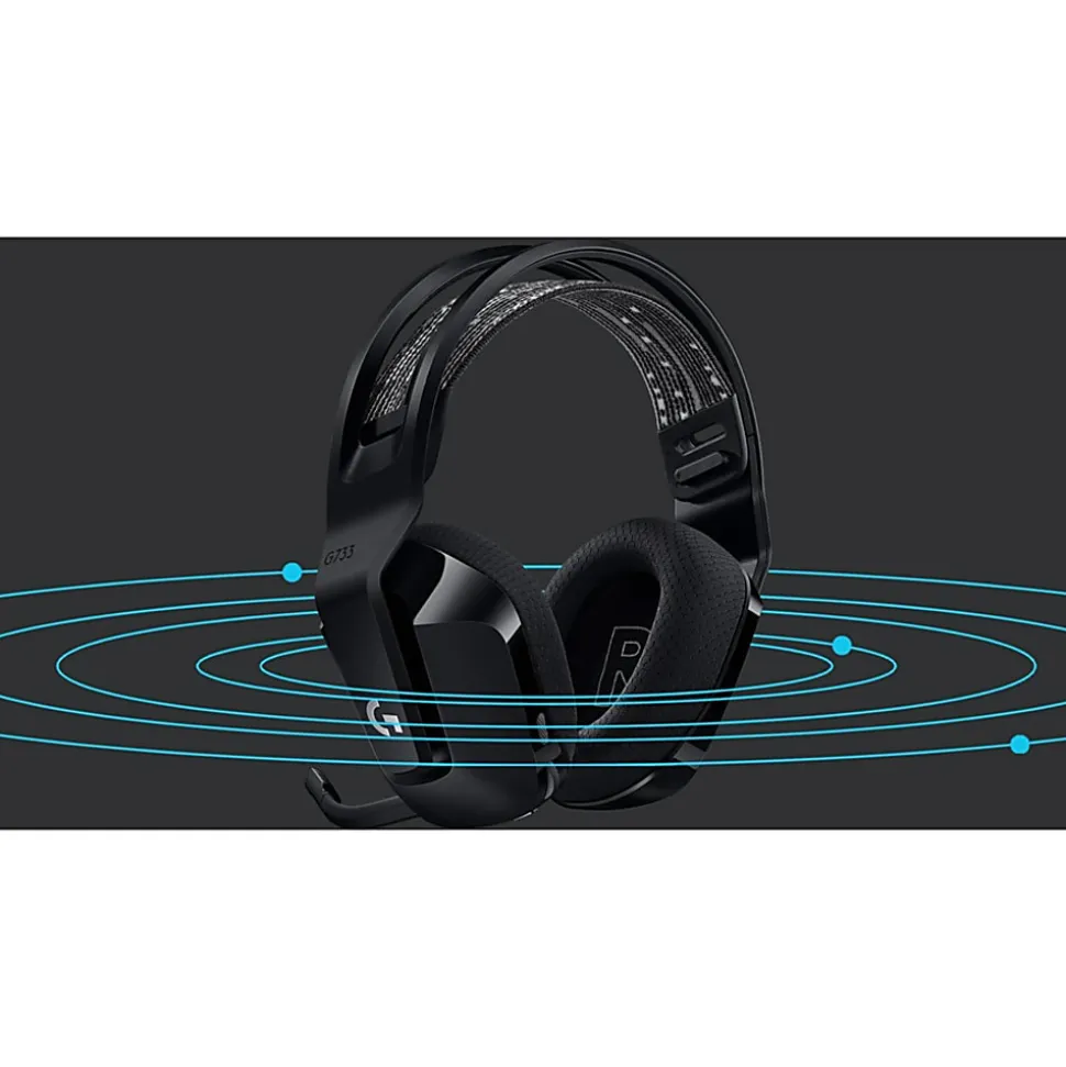 Logitech G733 Lightspeed Wireless RGB Gaming Headset - Stereo - Wireless - 65.6 ft - 5 Kilo Ohm - 20 Hz to 20 kHz - 981000863