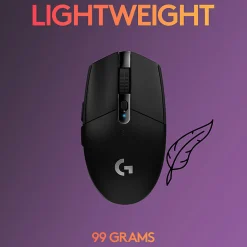 Logitech® G305 LIGHTSPEED Wireless Optical Gaming Mouse, Black, 910-005280