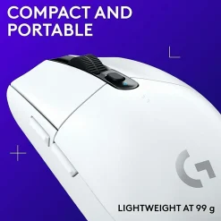 Logitech G305 LIGHTSPEED Wireless Gaming Mouse, White, 3CH528