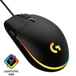Logitech® G203 LIGHTSYNC Optical Gaming Mouse, Black