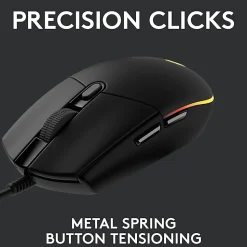 Logitech® G203 LIGHTSYNC Optical Gaming Mouse, Black