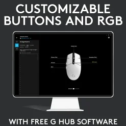 Logitech® G203 LIGHTSYNC Optical Gaming Mouse, Black