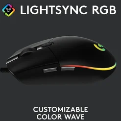 Logitech® G203 LIGHTSYNC Optical Gaming Mouse, Black