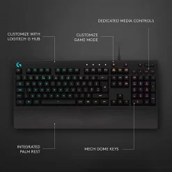 Logitech® G213 Prodigy RGB Gaming Keyboard, Black, 920-008083