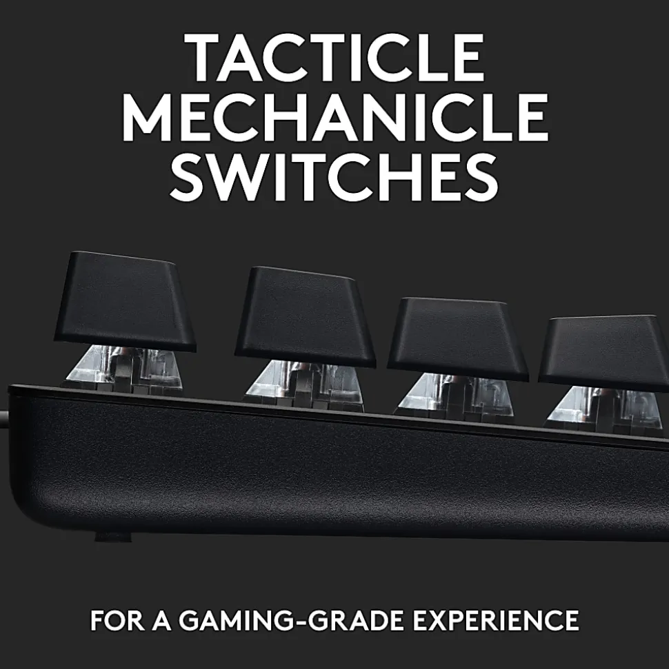 Logitech® G413 SE Mechanical Gaming Keyboard, Black Aluminum