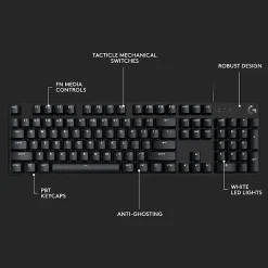 Logitech® G413 SE Mechanical Gaming Keyboard, Black Aluminum