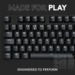 Logitech® G413 SE Mechanical Gaming Keyboard, Black Aluminum