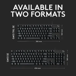 Logitech® G413 SE Mechanical Gaming Keyboard, Black Aluminum